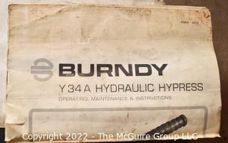 Burndy Model Y34A Hydraulic Press