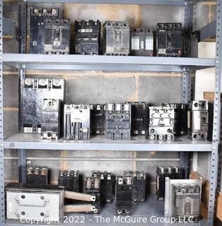 Collection of circuit breakers.  Encourage inspection, Tuesday, April 26, 2-4pm   