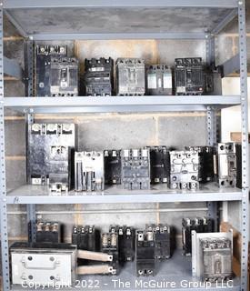 Collection of circuit breakers.  Encourage inspection, Tuesday, April 26, 2-4pm   