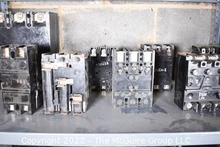 Collection of circuit breakers.  Encourage inspection, Tuesday, April 26, 2-4pm   