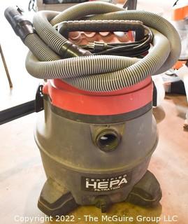 Certified HEPA Filtration Commercial 2 Stage Motor Shop Vac.  