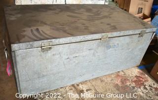 Large Galvanized Box of Ridgid Tools including Spiral Pipe Reamers, etc.  Encourage inspection, Tuesday, April 26, 2-4pm 