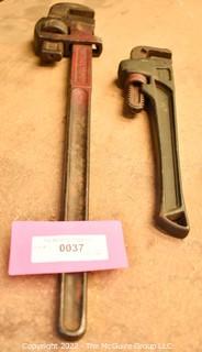 24" Stillson Pipe Wrench and 350MM Pipe Wrench