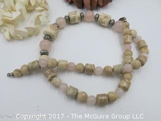 Collection of 3 necklaces including 23" stone and beads; # 1233 