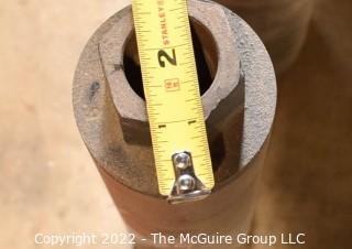 Core Drill with 7 Diamond Core Bits and 10' Tension Bar.  Needs new water valve.  