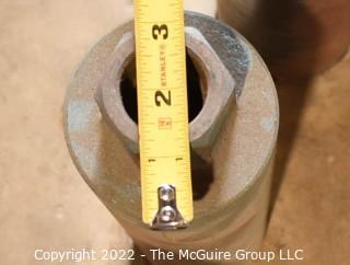 Core Drill with 7 Diamond Core Bits and 10' Tension Bar.  Needs new water valve.  