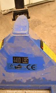 4400 lb. Capacity Pallet Jack.  Does not lift.  Issue could be simple or not.  Encourage inspection, Tuesday, April 26, 2-4pm.