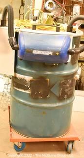 Bulb Eater and Vapor Removal System. Model 55 VRS/U Premium Serial #084708. Model 3K-A0161621. Includes at least two 55 gal. metal barrels and metal clamping bands. Includes metal dolly as well.   