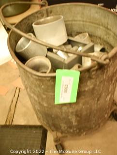 Galvanized Mop Bucket on Casters 