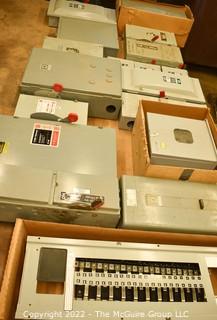 Assortment of Panel Boxes of Varying sizes.  See all photos. Encourage inspection, Tuesday, April 26, 2-4pm 