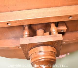 Vintage Chippendale Style Mahogany Pie Crust Side Table