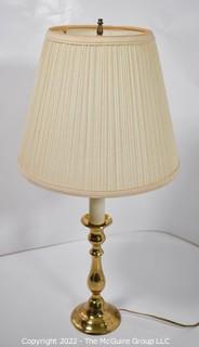 Turned Column Brass Table Lamp