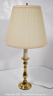 Turned Column Brass Table Lamp