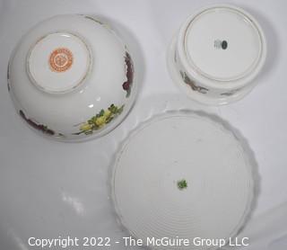 Three (3) Pieces of Porcelain Portmeirion Botanic Garden Serving Ware.