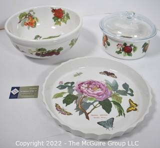 Three (3) Pieces of Porcelain Portmeirion Botanic Garden Serving Ware.