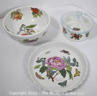 Three (3) Pieces of Porcelain Portmeirion Botanic Garden Serving Ware.