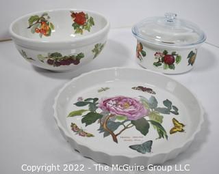 Three (3) Pieces of Porcelain Portmeirion Botanic Garden Serving Ware.