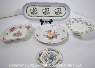 Five (5) Vintage Fine Porcelain China Serving Items.