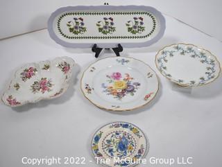 Five (5) Vintage Fine Porcelain China Serving Items.