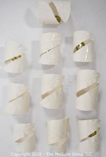 Set of Ten (10) Porcelain Hand Made in Trinidad Napkin Rings. 