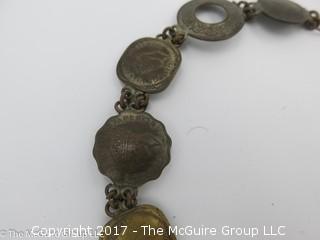 7 1/2" bracelet made from Indian coinage; #1239