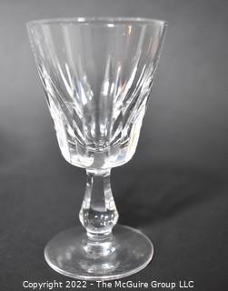 Set of Eight (8) Cordial Crystal Glasses.