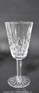 Set of Nine (9) Waterford Lismore Crystal Wine Goblets.  A few small chips on rims. 