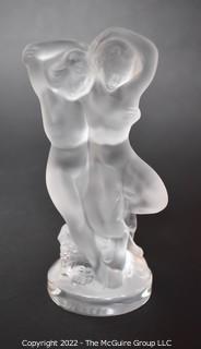 Vintage Lalique Crystal “Le Faune” Figurine.  6" T.