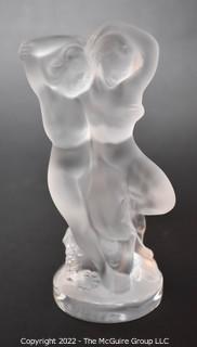 Vintage Lalique Crystal “Le Faune” Figurine.  6" T.