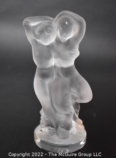 Vintage Lalique Crystal “Le Faune” Figurine.  6" T.