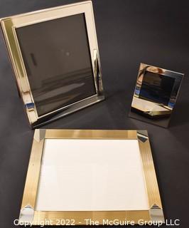 Three (3) Silver Plated Picture Frames. 