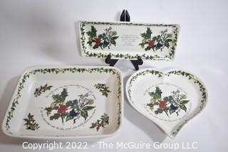 Three (3) Pieces of Porcelain Portmeirion Botanic Garden Serving Ware.