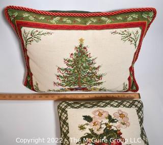 Two (2) Needlepoint Throw Pillows