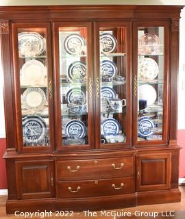 Pennsylvania House Solid Mahogany Breakfront China Cabinet.  77ʺW × 17ʺD × 88ʺH. Does not include contents 