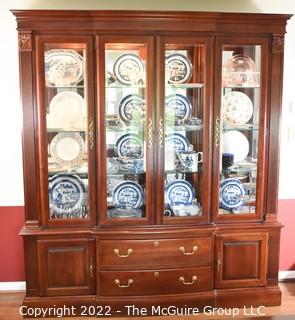 Pennsylvania House Solid Mahogany Breakfront China Cabinet.  77ʺW × 17ʺD × 88ʺH. Does not include contents 