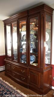 Pennsylvania House Solid Mahogany Breakfront China Cabinet.  77ʺW × 17ʺD × 88ʺH. Does not include contents 