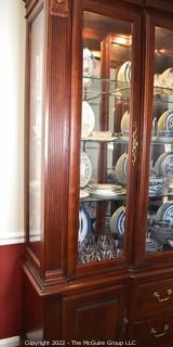 Pennsylvania House Solid Mahogany Breakfront China Cabinet.  77ʺW × 17ʺD × 88ʺH. Does not include contents 