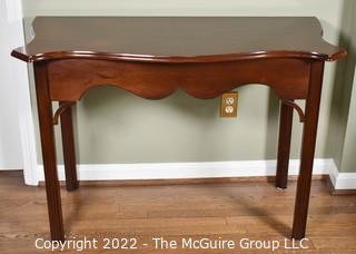 Queen Anne Style Cherry Console Sideboard Table. 19" x 29" x 42".