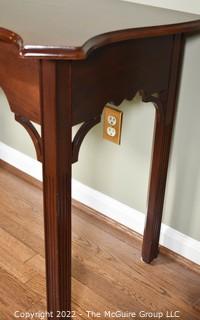 Queen Anne Style Cherry Console Sideboard Table. 19" x 29" x 42".