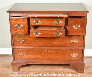 Gustav Stickley Cherry Chest of Drawers with Pull Out Writing Surface.  38 18"D x 33"T x 38"W {Note: Description Altered on 4/28/22 @ 8:48pm ET}