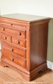 Alexander Julian 'Home Colors' Cherry Bachelor's Chest with Inlaid Trim.  One of pair. 30"H x 26"W x 16" D