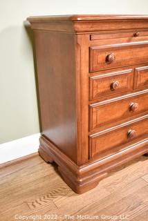 Alexander Julian 'Home Colors' Cherry Bachelor's Chest with Inlaid Trim.  One of pair. 30"H x 26"W x 16" D