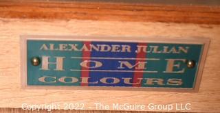 Alexander Julian 'Home Colors' Cherry Bachelor's Chest with Inlaid Trim.  One of pair. 30"H x 26"W x 16" D