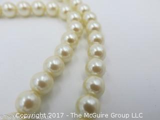 17" 77mm faux pearl necklace; #1249 