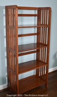 Three (3) Shelf Folding Bookcase. 