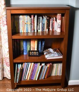 Three (3) Shelf Bookcase.  Does not include books. 31" x 14" x 38"T.