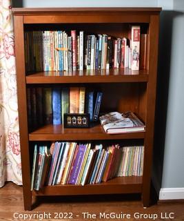 Three (3) Shelf Bookcase.  Does not include books. 31" x 14" x 38"T.