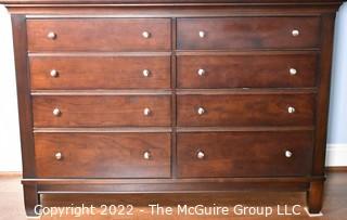 Thomasville Dark Wood Chest of Drawers Burea. 54"W x 19"D x 38"T.