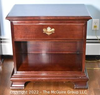 Cherry Nightstand End Table with One Drawer. 25.5" x 16" x 25"T