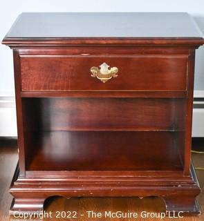 Cherry Nightstand End Table with One Drawer. 25.5" x 16" x 25"T